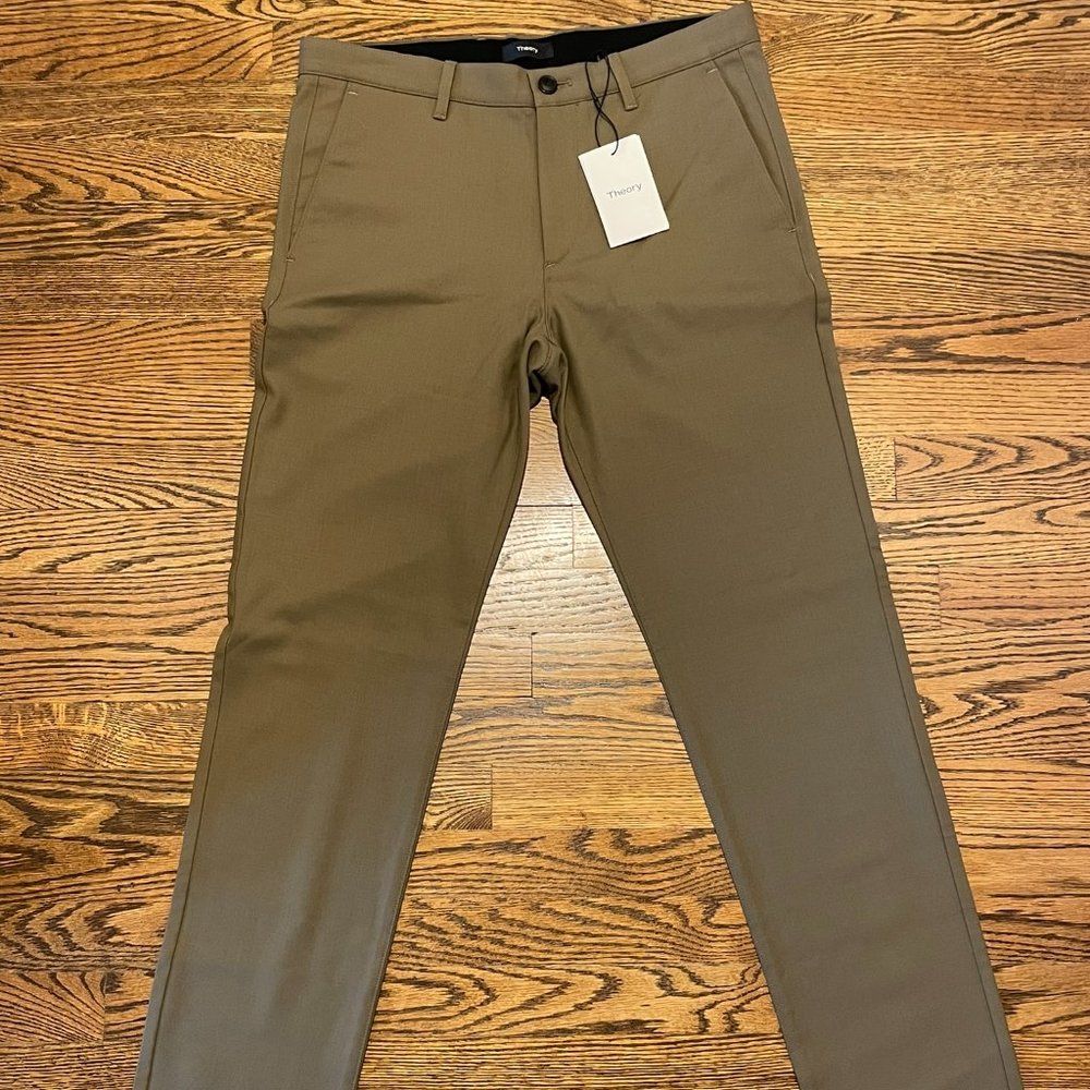 Theory Men's Gearheart Pants Brae Brown (Wool Blend, $285 original price)